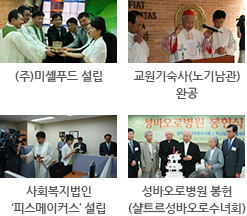 (주)미셸푸드 설립, 교원기숙사(노기남관) 완공, 사회복지법인 ‘피스메이커스’ 설립, 성바오로병원 봉헌 (샬트르성바오로수녀회)